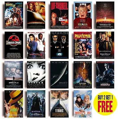 CLASSIC 90s MOVIE POSTERS A3 Size Photo Print Film Cinema Wall Decor Fan Art • £7