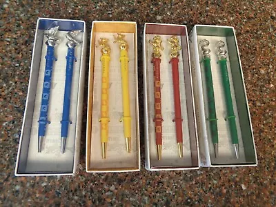 Harry Potter Hogwarts Crests Set 4 Pen & Pencil Sets Slytherin Gryffindor NEW • $92.75