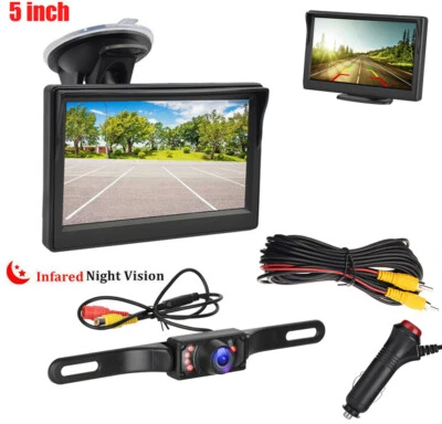 Car Rear View Kit 5  TFT LCD Monitor +HD Backup Night Vision Reversing Camera AU • $42.98