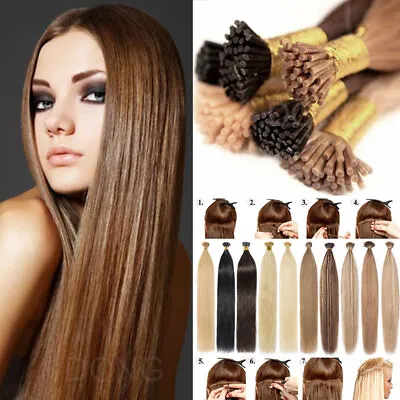 I-Tip Stick 100% Real Remy Human Hair Extensions Pre Bonded Keratin Bonding Tip • $36.80