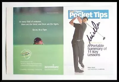 Mike Weir Masters Champion Signed Golf Digest Magazine Tips    Same Day Shipping • $25