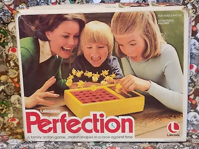 Vintage 1975 Perfection Lakeside's Game W/Box #8370 - 2 Pieces Missing - Works! • $19.99