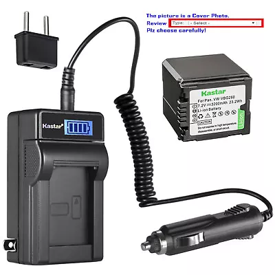 Kastar Battery LCD AC Charger For Panasonic VW-VBG260 VW-VBG260-K VW-VBG260PPK • $8.99