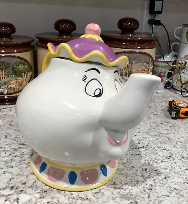 Vintage Disney Beauty And The Beast Large Mrs Potts Cookie Jar New Display Only • $24.99
