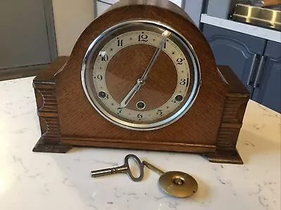 ANTIQUE 1930’s ART DECO MANTEL CLOCK WESTMINSTER CHIMES.JUST 99p Start !!! • £45