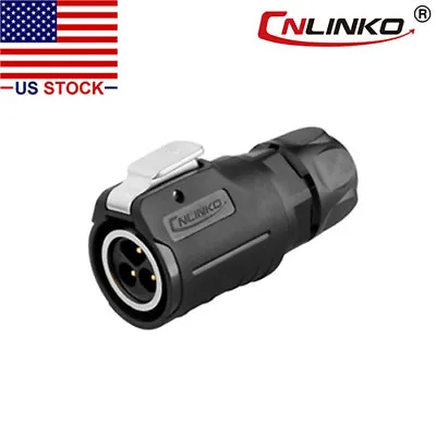 CNLINKO 3 Pin M16 Size Power Circular Industrial Connector Male Plug Outdoor  • $12.45