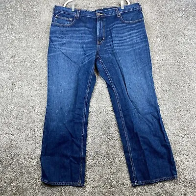 Mustang Straight Leg Jeans Men's 42x30 Blue Whiskers Dark Wash Denim 5-Pocket • $13.27