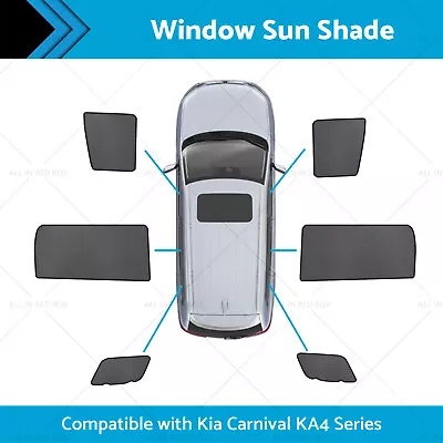 Front Rear Port Window Magnetic Sun Shade Suitable For Kia Carnival KA4 20-23 • $39.59