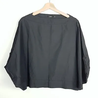 BASSIKE Womens Size XXS Or 6 Black Boatneck Circle Top RRP $480 • $150