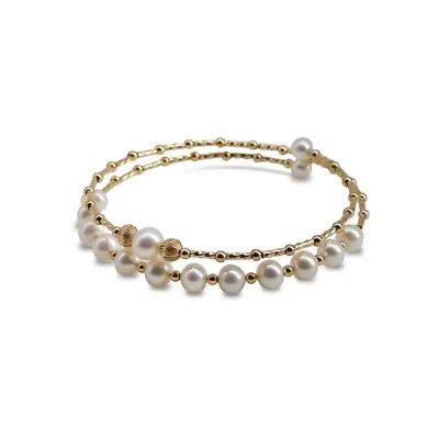 $29.99 • Buy Beautiful AAA Akoya Real Natural White Round Pearl Bracelet 7.5-8 