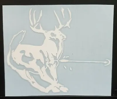 Deer Sticker Decal Bow Hunting  Archery Truck/Car 6x5 Inch Arrow Thru Buck   #32 • $4.99