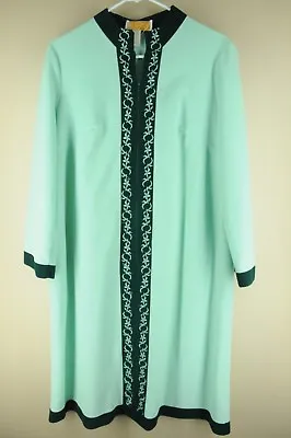 Vintage Sears Women's At Home Mint Green Cotton Poly Pajama Night Gown L Large • $24.99