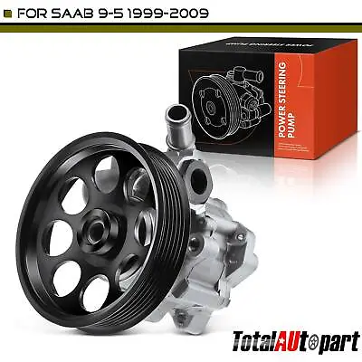 Power Steering Pump With Pulley For Saab 9-5 1999-2009 L4 2.3L Aluminum 4838447 • $73.99