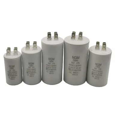 CBB60 Motor Run Capacitor 450VAC 10uF/20uF/30uF/40uF/50uF 4 Pins CE Standard • $11.99