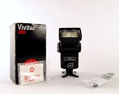 [N. MINT] Vivitar 285 Zoom Thyristor Flash W/ Wide Panel Cord Serviced Tested • $35