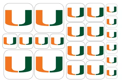 Miami Hurricanes Team Stickers - Multiple Size And Material Options • $4.76