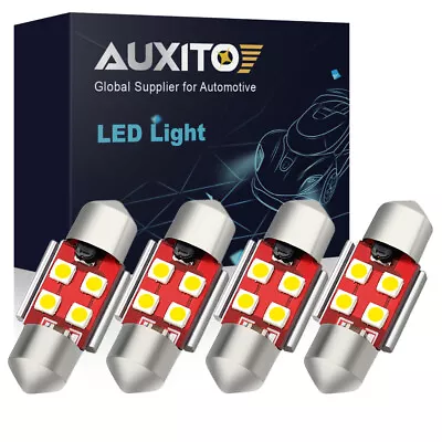 4PCS 31MM LED Light Car Bright White Festoon Bulb Interior Dome Kit White CANBUS • $10.99