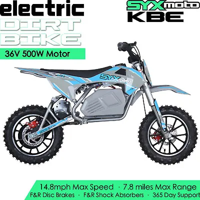 SYX MOTO KBE 500W 36V Electric Beginner Kids Mini Dirt Bike KBE • $429