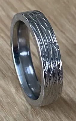Nomination Italy Mens Stainless Steel Etched Ring Size U 20mmD 5mm Band C2000s • $39.95