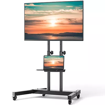 Mobile TV Cart With Wheels For 37-80 Inch TVs Max VESA 600x400mm Move Anywhere • $92.99