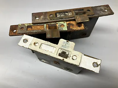 3 Antique Mortise Door Locks With Strike Plates- Mixed Bag! • $26