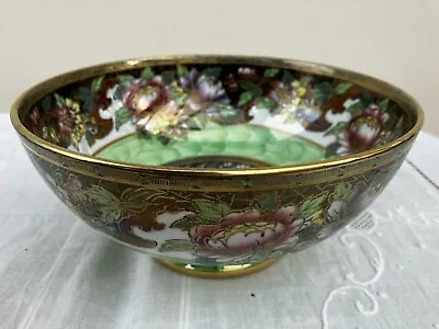 Vintage Maling Lustre Ware Victoria Green Footed Fruit Bowl 6150 • £25