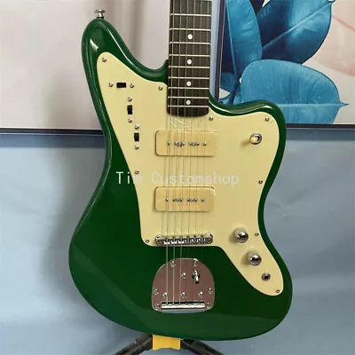 Custom '60 Jazz Master Green Electric Guitar Maple Neck P90s Rosewood Fretboard • $189.76