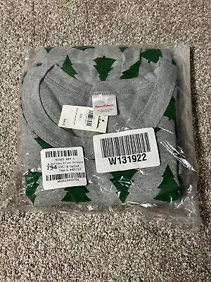 L - Hanna Andersson Women’s PJ Organic Cotton Tannenbaum Tree Gray Green • $26.99