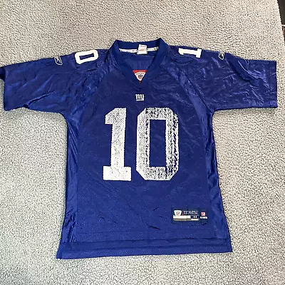 Reebok NFL New York Giants Bowen #10 Blue Football Jersey Mens Medium • $18.99