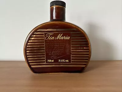 Tia Maria Vintage Bottle 1970s  Rare Vintage Ceramic Gift Flask EMPTY • $79.95