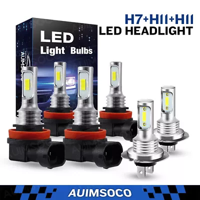 For Ford Fusion 2016 2015 2014 2013-2006 8000K LED Fog+Headlights Bulbs Kit 6pcs • $45.89