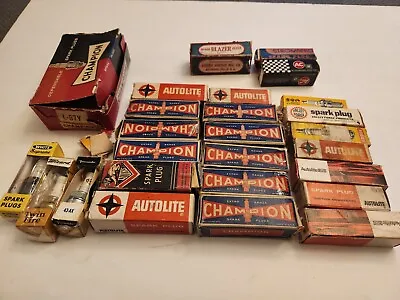 26 Vintage Spark Plug Lot Some In Boxes Some Empty Champion Lyons Wizard  • $35.99