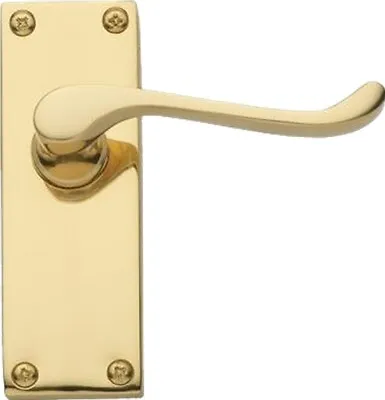 £25.92 • Buy Howdens Bertelli Victorian Scroll Lever Door Handles Polished Brass - UK Quality