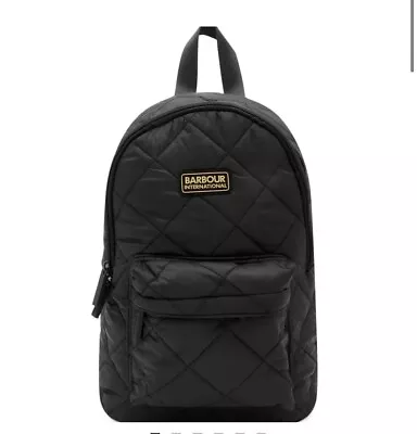 Barbour Black International Bag Backpack Rucksack Chicane Quilted Ladies • £5