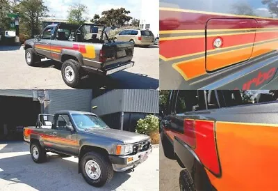 Toyota Hilux Surf N60 Retro Stripe Kit 2 Sides (customisable Colours Available) • $350