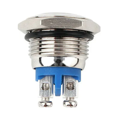 16mm Anti-Vandal Momentary Stainless Steel Metal Push Button Switch Raised Top • $1