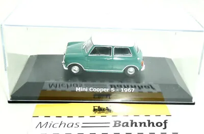 MINI COOPER S 1967 Vert Voiture 1:43 IN Box Hachette Atlas ABADD110 Ovp Neu GB2 • $63.01
