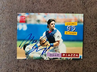 1993 Topps Stadium Club Mike Piazza #140 - New York Mets - Autographed! • $49.99