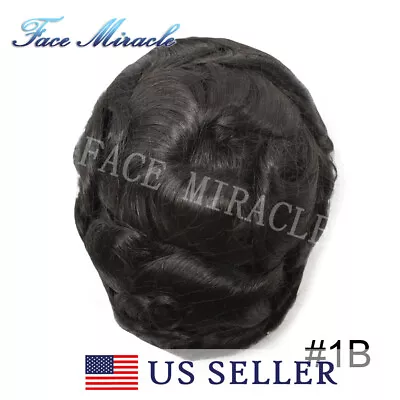 Toupee For Men French Lace Center Mens Toupee Human Hair Replacement System Wigs • $209