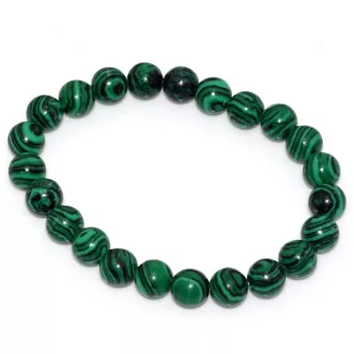 Bulls Eye Malachite Ethnic Beaded Bracelet Adjustable Reiki Energy Protection GW • $3.99