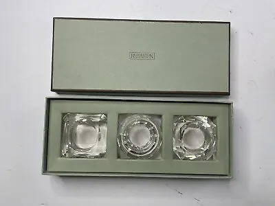 Restoration Hardware Crystal Clear Tealight Holder Set 0f 3 • $29.99