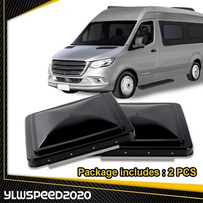 2 RV Roof Vent Cover Replacement Lid Motorhome Camper RV Trailer 14  X 14  Black • $17.82