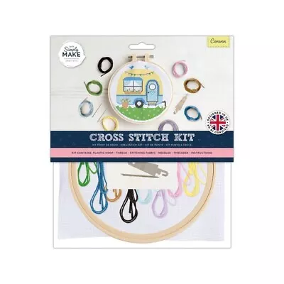 Simply Make 8  Cross Stitch Kit - Caravan • £9.99