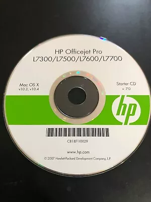 HP Officejet Pro L7300 L7500 L7600 L7700 Mac OS X 10.3 10.4 Drivers Disc CD • $10