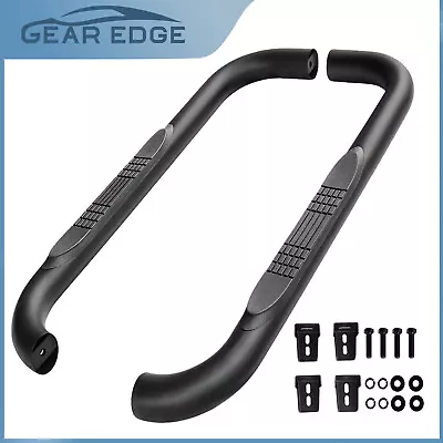 Black 3  Side Step Rail Nerf Bar Running Board For 1987-2006 Jeep Wrangler YJ TJ • $114.95