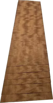 Makore Pommele Quilted Figured Wood Veneer: 6 Sheets ( 21.5  X 7.5” )  6.5 Sq Ft • $26.99