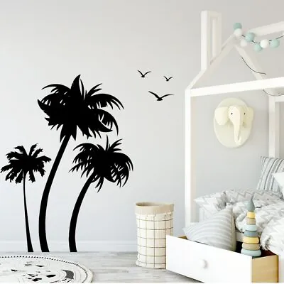 Palm Mural Tree Wall Sticker Wall Decal For Kids Room Decor Coconut Wallpaper • $8.79