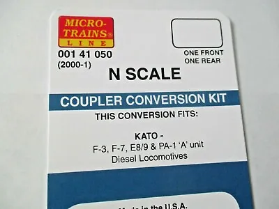 Micro-Trains Stock # 00141050 (2000-1) Coupler Conversion Kit Kato F-3 F-7 (N) • $11.50