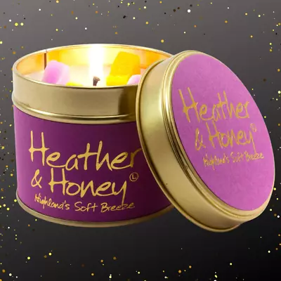 Lily Flame Candle Tin Heather & Honey Honey Lavender Scottish Highlands Apple • £13.99