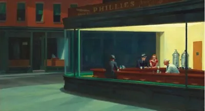 NIghthawks Edward Hopper Large Premium Museum Edition Fine Art Print 100 X 55 • £89.90